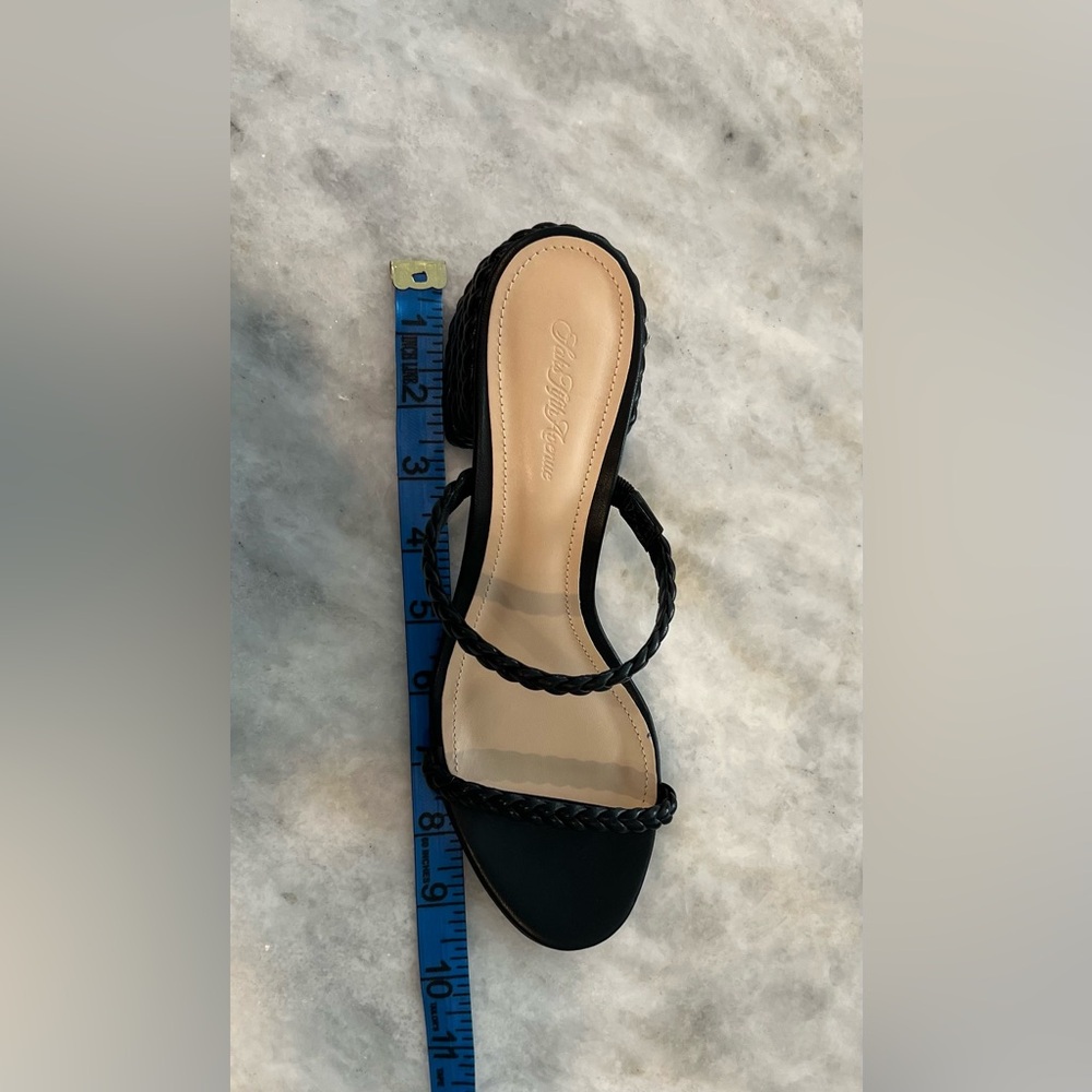 Saks Fifth Avenue Black Braided Strap Women's Sandals size 7.5 - Picture 12 of 13